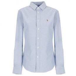 ◆당일◆25FW 포니 자수 옥스퍼드 셔츠 블루 211891377 001