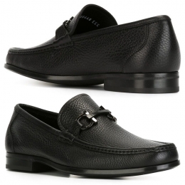 ◆당일◆25FW 그랜디오소 GRANDIOSO 은장 더블 간치니 로퍼 블랙 0642848