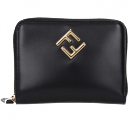 ◆당일◆25SS FF 다이아몬드 집 어라운드 반지갑 블랙 8M0508 ALV4 F0KUR