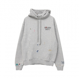 26SS 페인트 로고 프린트 후드티 라이트그레이 GPH-50044 LHGY