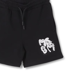 ◆키즈◆25SS 키즈 로고 밴딩 프린트 버뮤다 팬츠 블랙 S5MSJBBE024 110