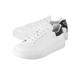 ◆당일◆25FW 삼각로고 탭 매크로 스니커즈 화이트 4E3583 3G4I F0964