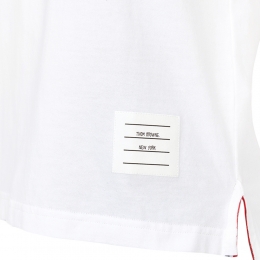 ◆당일◆25FW 사선 완장 숏 슬리브 티셔츠 화이트 FJS102G 07862 100