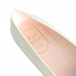 ◆당일◆25FW 메탈 버클 발레리나 펌프스 플랫 힐 화이트 RVW00700920 D1P 9997