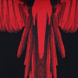 ◆15주년◆레드 윙 프린트 후드티 블랙 CMBB007E185060011020