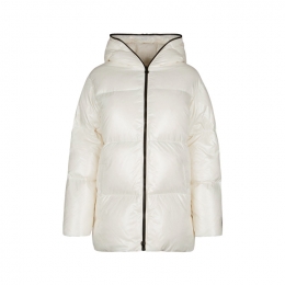 ◆당일◆25FW 칼리아 CALLIA 로고 패치 후드 패딩 자켓 화이트 VDDJ95936K0001 WHS