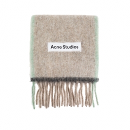 ◆당일◆25FW FN-UX 시그니처 로고 울 머플러 베이지/그레이 CA0290 ALS