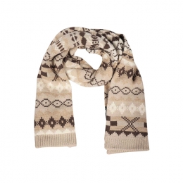 ◆14주년◆마우라 MAURA 노르딕 패턴 알파카 머플러 베이지 57461124 004