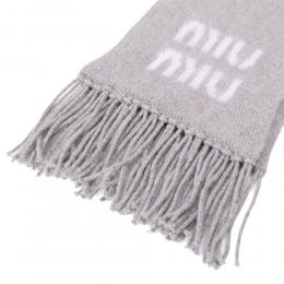 ◆당일◆25FW 로고 프린트 모헤어 머플러 그레이 5FS062 2CQD F0031