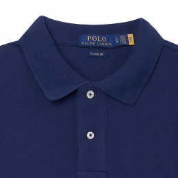 ◆당일◆26SS 레드 포니 자수 클래식핏 카라 티셔츠 블루 710783656 012