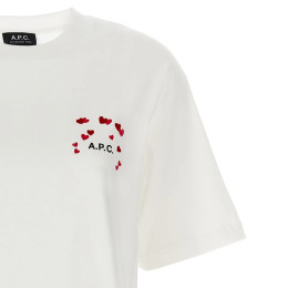 ◆당일◆24SS 아모 AMO 스몰 하트 로고 티셔츠 화이트 COEIO M26374 AAB