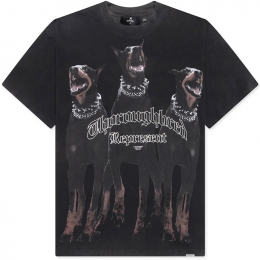 ◆당일◆25SS 써러브레드 프린팅 티셔츠 빈티지블랙 MLM41135 003