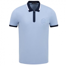 ◆당일◆23SS 엠보 로고 배색 카라 티셔츠 스카이블루 G4MS23K301 SKY