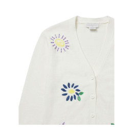 ◆키즈◆21FW 키즈 플라워 자수 가디건 화이트 603005 SQM05 9100