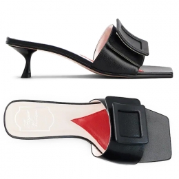 ◆당일◆23SS 커버드 COVERED 버클 뮬 힐 블랙 RVW62631090 TRP B999