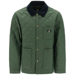 ◆당일◆23FW 바버 X 메종키츠네 케닝 KENNING 퀄팅 자켓 카키 MQU1735 GN73