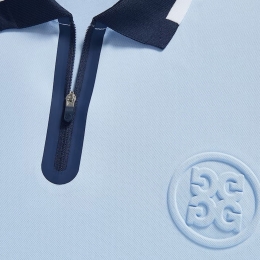 ◆당일◆23SS 엠보 로고 배색 카라 티셔츠 스카이블루 G4MS23K301 SKY