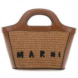 ◆당일◆25SS 로고 자수 트로피칼리아 마이크로 크로스&토트백 브라운 BMMP0067Q0 P3860 00M50