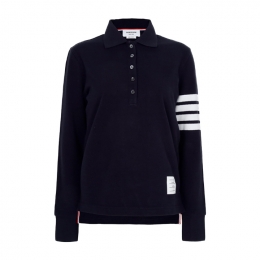 ◆당일◆26SS 사선 롱슬리브 클래식 폴로 티셔츠 네이비 FJP053G 07976 415