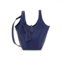 ◆당일◆26SS 포니 로고 플레이 레더 토트&크로스백 네이비 428944657 009