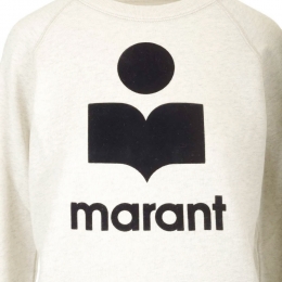 ◆당일◆26SS 밀리니 MILLYNY 벨벳 로고 맨투맨 에쿠르 SW0160FA A1M07E 23EC