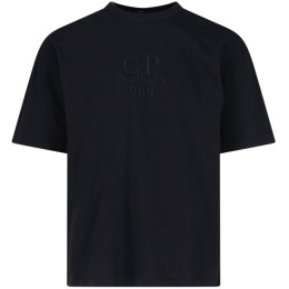 ◆당일◆25SS 로고 자수 티셔츠 블랙 18CMTS284A 005697G 999