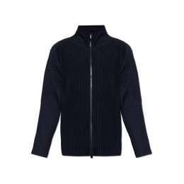 26SS 옴므플리세 하이칼라 플리츠 집업 자켓 네이비 HP66 JL540 75