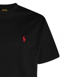 ◆당일◆26SS 포니 자수 클래식핏 티셔츠 블랙 710707087 002