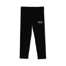 키즈 로고 스트레치 져지 레깅스 팬츠 블랙/페어리핑크 S6MSJGLG067 11088