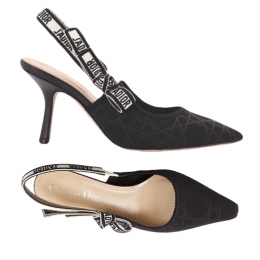 ◆당일◆25FW 까나쥬 테크니컬 패브릭 슬링백 펌프 힐 블랙 KCV373TCE 900