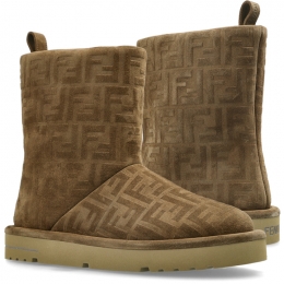 ◆당일◆25SS 아프레 쉬크 FF 모노그램 부츠 브라운 8T8606 ASA1 F0C23