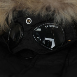◆키즈◆23FW 키즈 렌즈 와펜 고글 후드 패딩 자켓 블랙 15CKOW013B 005709G 999