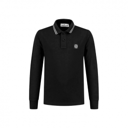 ◆키즈◆키즈 로고 패치 롱슬리브 폴로 티셔츠 블랙 K2S16 2200002 S0018 V0029