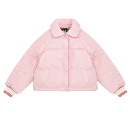 ◆키즈◆23FW 키즈 로고 퀄팅 패딩 자켓 라이트핑크 8069477