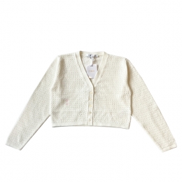 ◆키즈◆24FW 키즈 로고 자수 가디건 아이보리 4WBM14CARE 013