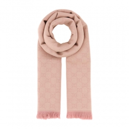 ◆당일◆26SS GG 자카드 울 머플러 라이트핑크/핑크 848507 3G200 5872