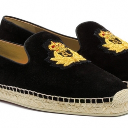 ◆12주년◆NANOU ORLATO 로고 자수 에스파듀 블랙 3190722 BK01