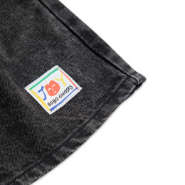 ◆키즈◆25SS 키즈 로고 패치 데님 버뮤다 숏팬츠 블랙 B125AC058 061