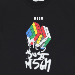 ◆키즈◆25FW 키즈 큐브 로고 티셔츠 블랙 F5MSJBTH302 110