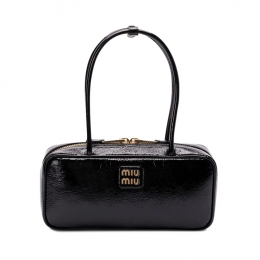 ◆당일◆25FW 금장로고 나플락 페이턴트 토트백 블랙 5BB173 ADNT F0002