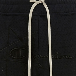 ◆12주년◆릭오웬스 X 챔피온 로고 자수 메쉬 숏팬츠 블랙 CM21S0013 216775 09