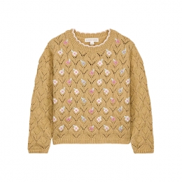 ◆키즈◆키즈 쟈델리 플로럴 니트 허니 25F_J0300 HONEY