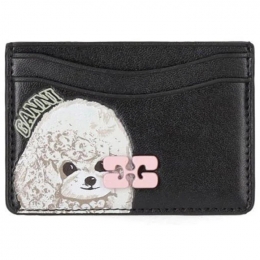 ◆당일◆25FW 푸들 프린트 카드지갑 블랙 A6769 099