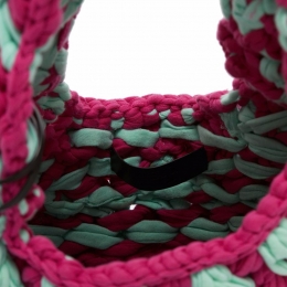 ◆당일◆22SS 닻 키링 앵커 참 니트 쇼퍼백 퍼플민트 HB0461 FA0139 698