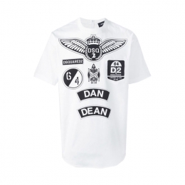 ◆14주년◆로고 패치 백지퍼 티셔츠 화이트 S74DL0936 100