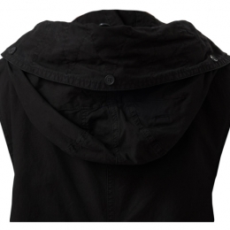 ◆12주년◆후드 롱 조끼 야상자켓 블랙 WL108S 9001