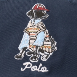 ◆당일◆25FW 도그 로고 자수 캡모자 네이비 710982058 001