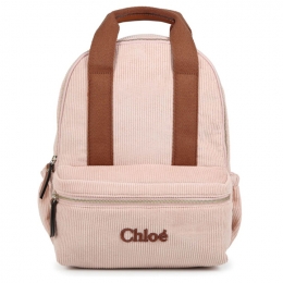 ◆키즈◆24FW 키즈 로고 자수 코듀로이 백팩 핑크 C20275 454