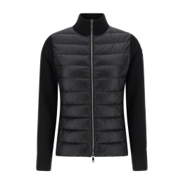 ◆당일◆25FW 로고 패치 니트 믹스 집업 경량패딩 자켓 블랙 K2 093 9B000 23 M1131 999