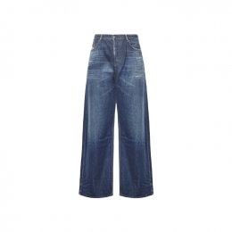 ◆당일◆25FW D-RISE 릴렉스핏 로우웨이스트 와이드 데님팬츠 블루 A06370 09M06 01